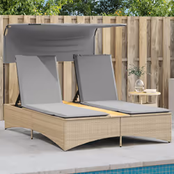 VidaXL 365623 chaise d'extérieur Linge Siège rembourré Bois d'acacia, Polyuréthane, Acier Gris
