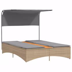 VidaXL 365623 chaise d'extérieur Linge Siège rembourré Bois d'acacia, Polyuréthane, Acier Gris - Vue supplémentaire 4
