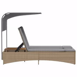 VidaXL 365623 chaise d'extérieur Linge Siège rembourré Bois d'acacia, Polyuréthane, Acier Gris - Vue supplémentaire 6