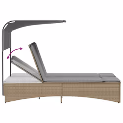 VidaXL 365623 chaise d'extérieur Linge Siège rembourré Bois d'acacia, Polyuréthane, Acier Gris - Vue supplémentaire 8