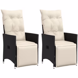 Détendez-vous et profitez de l'extérieur dans ces confortables chaises de jardin inclinables ! Matériau durable : la résine t ...