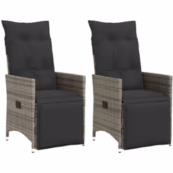 Détendez-vous et profitez de l'extérieur dans ces confortables chaises de jardin inclinables ! Matériau durable : la résine t ...