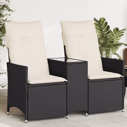 Détendez-vous et profitez de l'extérieur dans ce canapé de jardin inclinable confortable ! Matériau durable : la résine tress ...
