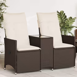 Détendez-vous et profitez de l'extérieur dans ce canapé de jardin inclinable confortable ! Matériau durable : la résine tress ...