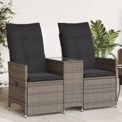 Détendez-vous et profitez de l'extérieur dans ce canapé de jardin inclinable confortable ! Matériau durable : la résine tress ...