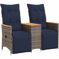 Détendez-vous et profitez du plein air dans ce confortable canapé de jardin inclinable ! Matériau durable : le rotin PE, égal ...
