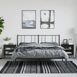 Vidaxl - Tables de chevet 2 pcs noir 50x35x60 cm verre et acier