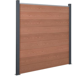 vidaXL Ensemble de panneaux de clôture marron 180x186 cm WPC