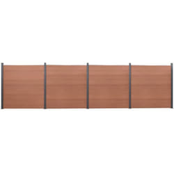 Vidaxl - Ensemble de panneaux de clôture marron 699x186 cm wpc