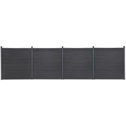 Vidaxl - Ensemble de panneaux de clôture gris 699x186 cm wpc