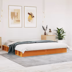 Profitez d'une bonne nuit de sommeil dans ce cadre de lit en bois ! Il sera un supplément pratique et décoratif à votre intér ...