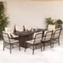 vidaXL Ensemble à manger de jardin et coussins 9 pcs marron poly rotin