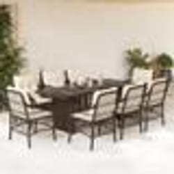 vidaXL Ensemble à manger de jardin et coussins 9 pcs marron poly rotin