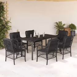 Cet ensemble de salle à manger de jardin est un excellent choix pour les repas en plein air ou pour vous détendre dans le jar ...