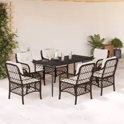 Cet ensemble de salle à manger de jardin est un excellent choix pour les repas en plein air ou pour vous détendre dans le jar ...