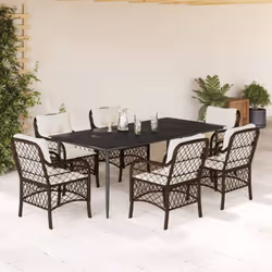 Cet ensemble de salle à manger de jardin est un excellent choix pour les repas en plein air ou pour vous détendre dans le jar ...