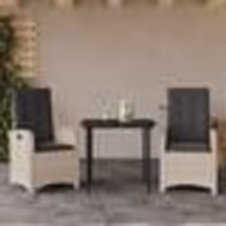 vidaXL Ensemble à manger de jardin 3pcs coussins gris clair poly rotin