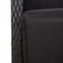 vidaXL Ensemble à manger de jardin 9pcs coussins noir résine tressée