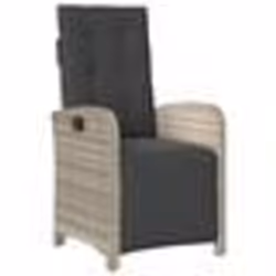 vidaXL Ensemble à manger de jardin et coussins 9 pcs gris clair rotin