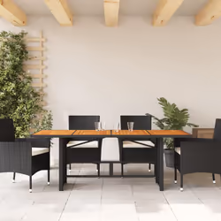 VidaXL 365600 table de jardin Noir
