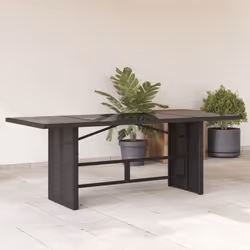 VidaXL 365602 table de jardin Noir