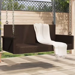 VidaXL 365626 banc de jardin Rotin, Acier