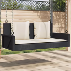 VidaXL 365629 banc de jardin Rotin, Acier
