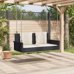 VidaXL 365629 banc de jardin Rotin, Acier