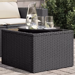 VidaXL 365969 table de jardin Noir