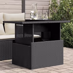 VidaXL 365970 table de jardin Noir