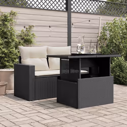 VidaXL 365970 table de jardin Noir