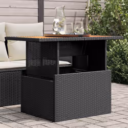 VidaXL 365976 table de jardin Noir