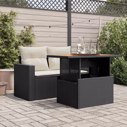 VidaXL 365976 table de jardin Noir