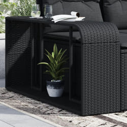 Vidaxl - tagères de rangement 2 pcs noir résine tressée