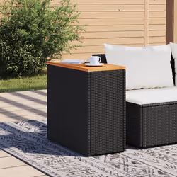 VidaXL 365982 table de jardin Noir