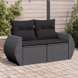 Description générale Détendez-vous et profitez de l'extérieur dans ce confortable canapé de jardin 2 places. Fabriqué en rési ...