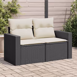 Détendez-vous et profitez de l'extérieur dans ce confortable canapé de jardin 2 places ! Matériau durable : la résine tressée ...