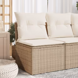 Description générale Détendez-vous et profitez de l'extérieur dans ce confortable canapé de jardin ! Fabriqué en rotin PE, ce ...