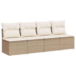 VidaXL 366054, 4 siège(s), Crème, 110 kg, 2200 mm, 620 mm, 690 mm