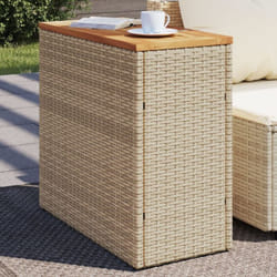 Table d'appoint de jardin dessus en bois beige 58x27,5x55 cm Vidaxl