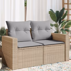 Détendez-vous et profitez de l'extérieur dans ce confortable canapé de jardin 2 places ! Matériau durable : la résine tressée ...