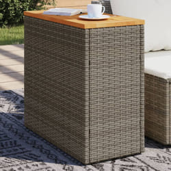 Table d'appoint de jardin dessus en bois gris 58x27,5x55 cm Vidaxl