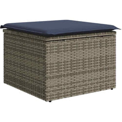 Tabouret de Jardin Gris 55 x 55 x 37cm polyrotin Vidaxl