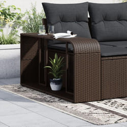 vidaXL Étagères de rangement 2 pcs marron résine tressée