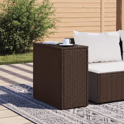 VidaXL 366214 table de jardin Noir, Marron