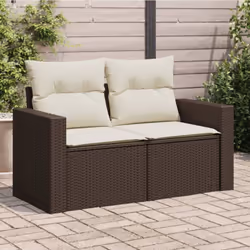 Détendez-vous et profitez de l'extérieur dans ce confortable canapé de jardin 2 places ! Matériau durable : la résine tressée ...