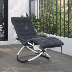 VidaXL 3213545 chaise d'extérieur Linge Siège rembourré Acier, Textile Noir