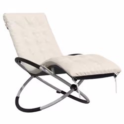 VidaXL 3213546, Linge, Siège rembourré, Acier, Textile, Crème, 120 kg, 740 mm