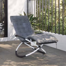 VidaXL 3213547 chaise d'extérieur Linge Siège rembourré Acier, Textile Gris