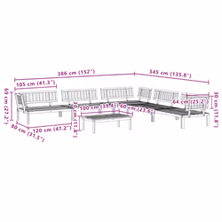 VidaXL 3209317 Canapé de patio - Vue supplémentaire 8